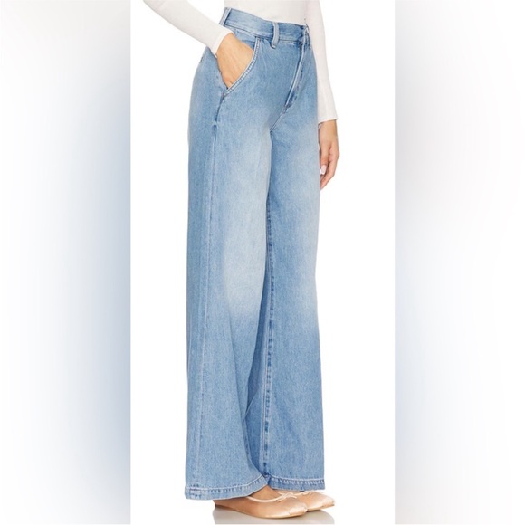 pistola Denim - Pistola Light Blue Wide-Leg High-Rise Women's Paloa trouser Jeans